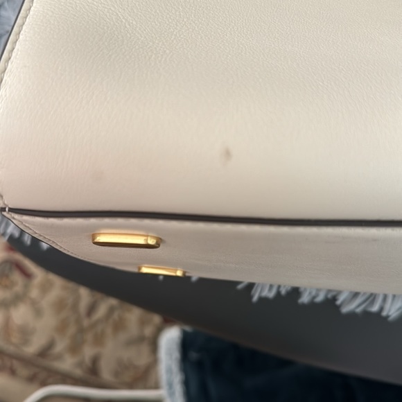 Tori Burch Lee Radziwill Double Medium Bag in gorgeous cream-colored leather!! - Picture 8 of 11